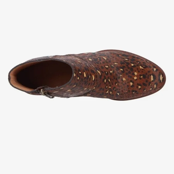 Madewell Becca Bootie Rich Brown Multi Haircalf 6.5 M